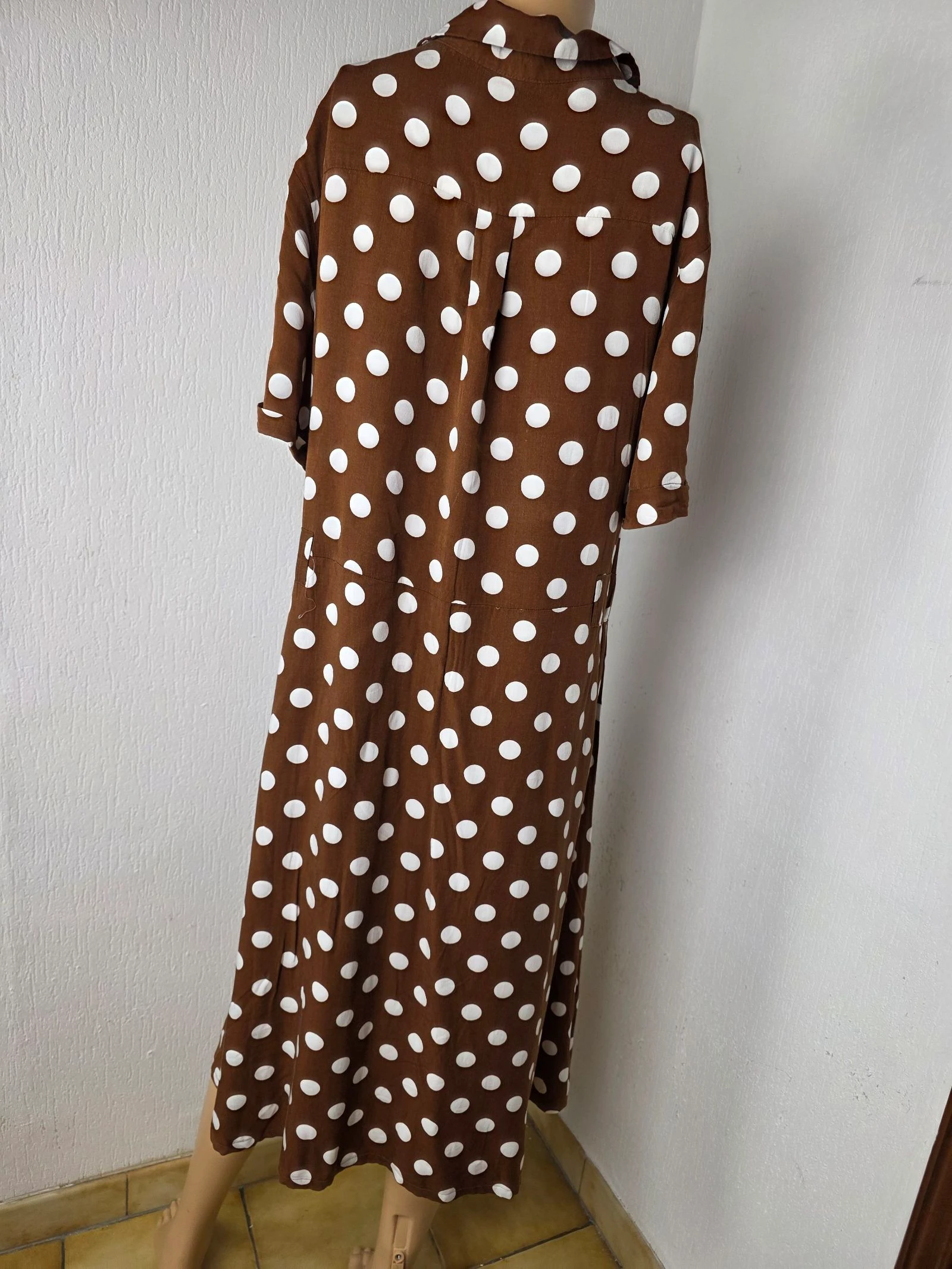 Vestido camisa longo com bolinhas grandes vintage estilo Pretty Woman tamanho 38/40/42 – photo 8